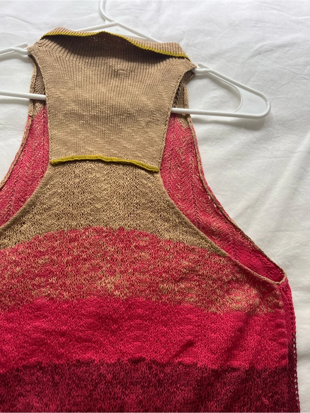 Free People Peplum Polo Knit Sweater Multicolor Sleeveless Boho XS